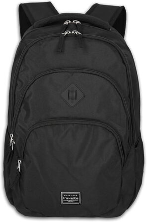 Рюкзак для ручної поклажі Travelite BASICS 22 л, 15,6'' для ноутбука, чорний, міський деньпак з багатьма відділеннями, 45 см