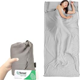 Cozysilk спальник-вкладиш з Tencel Lyocell з блискавкою, 100% австрійський Tencel Lenzing, м'який шовковистий спальник для дорослих, простирадло для готелів і подорожей, у комплекті шовкова маска для сну