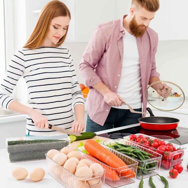 Набір органайзерів для холодильника 10 шт, BPA Free, кухонні контейнери для зберігання їжі, фруктів, овочів, організація простору для кухні, комори, шаф, морозильника, офісу, ванної кімнати