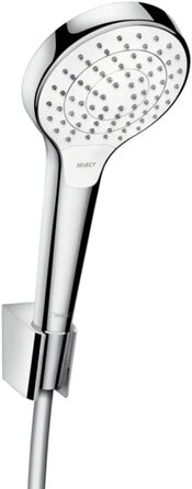 Душова лійка hansgrohe Croma Select S з тримачем, 3 режими, білий/хром
