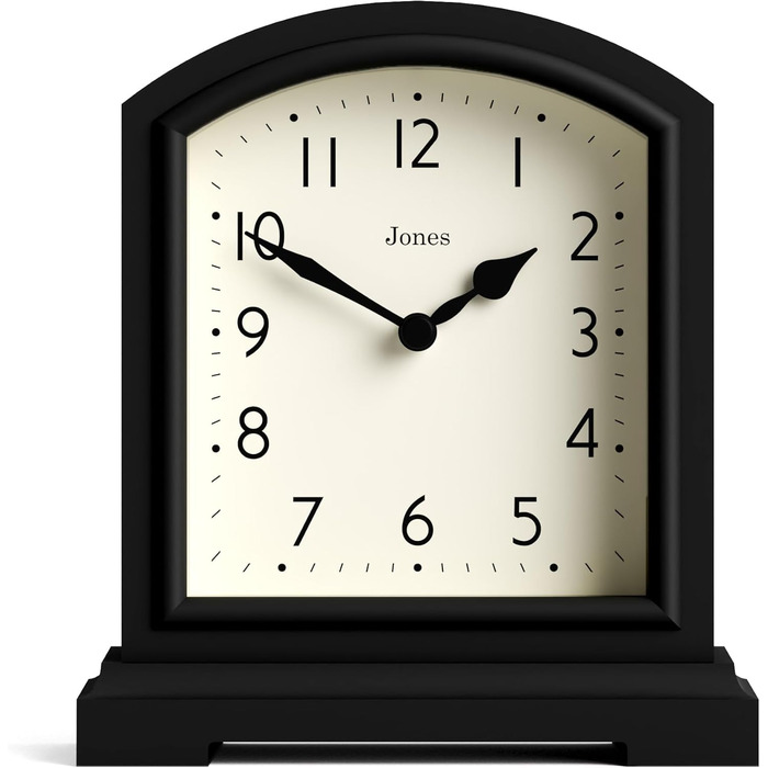Камінний годинник JONES CLOCKS Tavern, класичний дизайн, настільний, для вітальні, спальні, офісу, полички, зелений/чорний