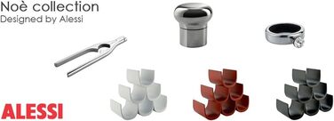 Alessi Noè модульна полиця для пляшок, термопластик, червона, 15,5x10x11,5 см