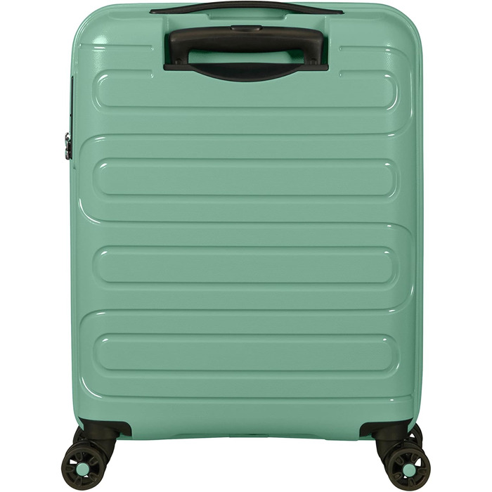 Валіза American Tourister Sunside Spinner 55 см, 35 л, чорна/зелена, легка дорожня валіза на 4 колесах
