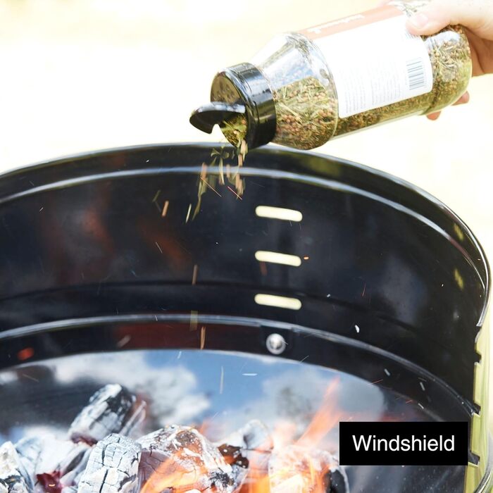 Вугільний гриль Barbecook Loewy 45 з вітрозахистом, для 6 осіб, чорний, 43x43x97 см (Ø 40 см)
