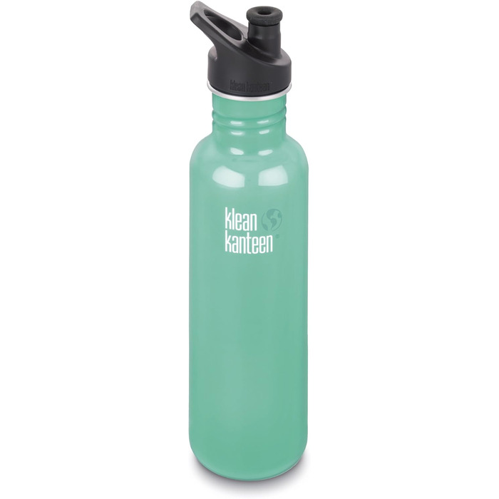 Пляшка для води Klean Kanteen Classic з нержавіючої сталі, колір Tidal Pool, універсальний розмір