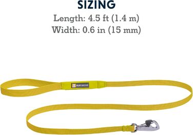 Повідок для собак RUFFWEAR Hi & Light, міцний, із вбудованою сумкою та надійним замком Crux-Clip, компактний, Lichen Green