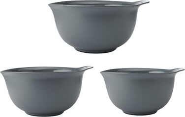 Набір з 3 мисок KitchenAid, що складаються одна в одну, деревне сірий