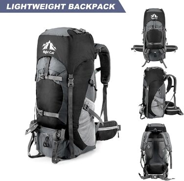 Рюкзак Night Cat Wanderrucksack 70/90 л для туризму, трекінгу, походів, подорожей, для чоловіків та жінок, дихаючий, для кемпінгу, альпінізму, велоподорожей