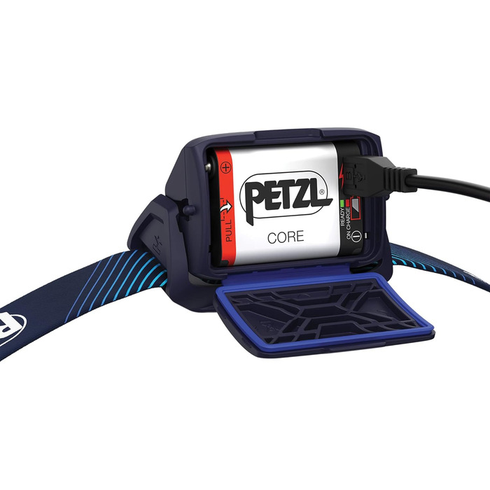 Налобний ліхтар PETZL Actik Core, акумуляторний, синій, сучасний дизайн