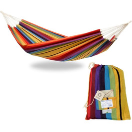 Гамак AMAZONAS XL Barbados Rainbow, ручна робота, Бразилія, до 200 кг, 230x150 см, для 1-2 осіб, різнокольоровий, довжина 340 см