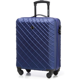 Валіза WITTCHEN Classic M, жорсткий ABS, 4 колеса, кодовий замок, синя