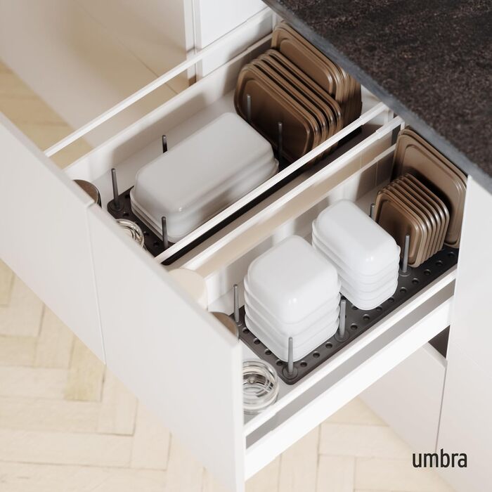 Органайзер для кухонної шафи Umber Peggy, набір з 2 шт. , антрацит