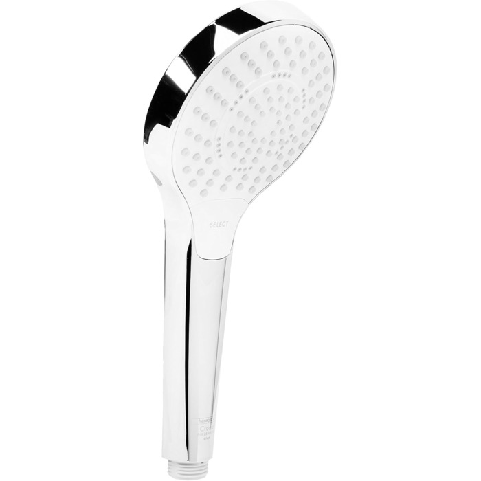 Ручний душ hansgrohe Croma Select S, 3 режими, круглий, 110 мм, антикальцій, білий/хром