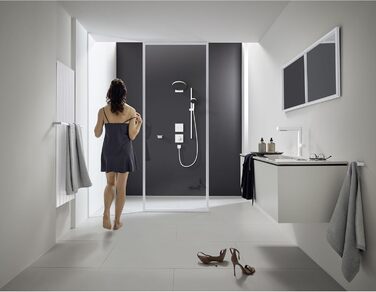 Hansgrohe Pulsify Select S Душовий набір, водозберігаюча ручна лійка з трьома режимами, шланг 0,9 м, настінне кріплення, матовий білий