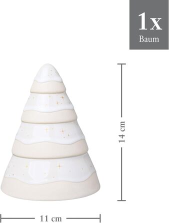 Керамічна новорічна прикраса Villeroy & Boch Winter Glow, ялинка, 23,5x8,5x20,5 см