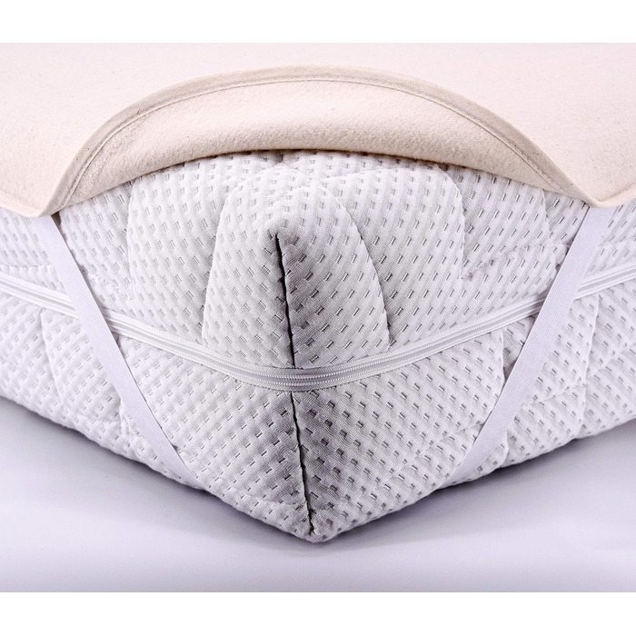 Наматрацник SETEX Kalmuck Classic 180x200 см, 100% бавовна, з гумками по кутах, натуральний колір