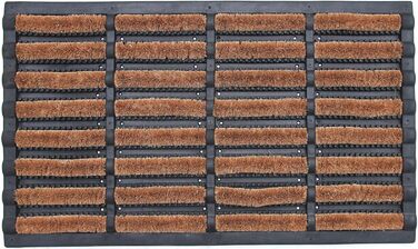 Coco&Coir® Преміум кокосовий килимок для взуття 45x75 см, нековзний, для вхідної зони, зовнішній та внутрішній, з ПВХ основою