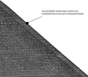 Сонцезахисний тент WOLTU 5x7 м, прямокутний, HDPE, 85% UV захист, водопроникний, дихаючий