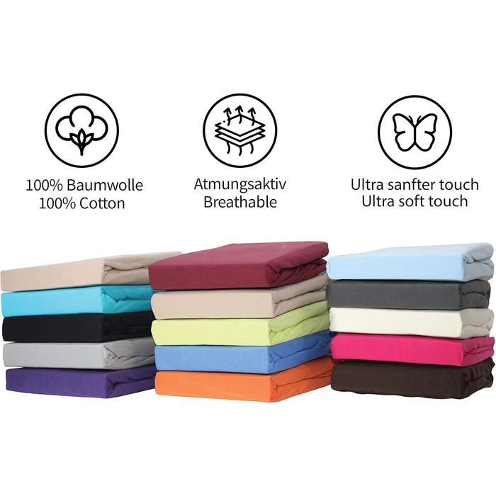 Простирадло на резинці Bedskin Premium для бокс-спрінг та водяних ліжок, 200x200-220 см, до 40 см, трикотажне, 100% бавовна, біле