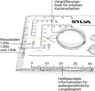 Похідний компас Silva Expedition 4 для карт 1:25k/1:40k/1:50k, маршовий, військовий, для досвідчених користувачів, з обертовим корпусом