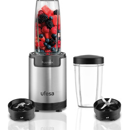 Блендер Ufesa Nutrimix 900Вт, універсальний екстрактор поживних речовин і вітамінів, нержавіючі леза, для смузі та коктейлів, подрібнення льоду, 6-в-1 набір