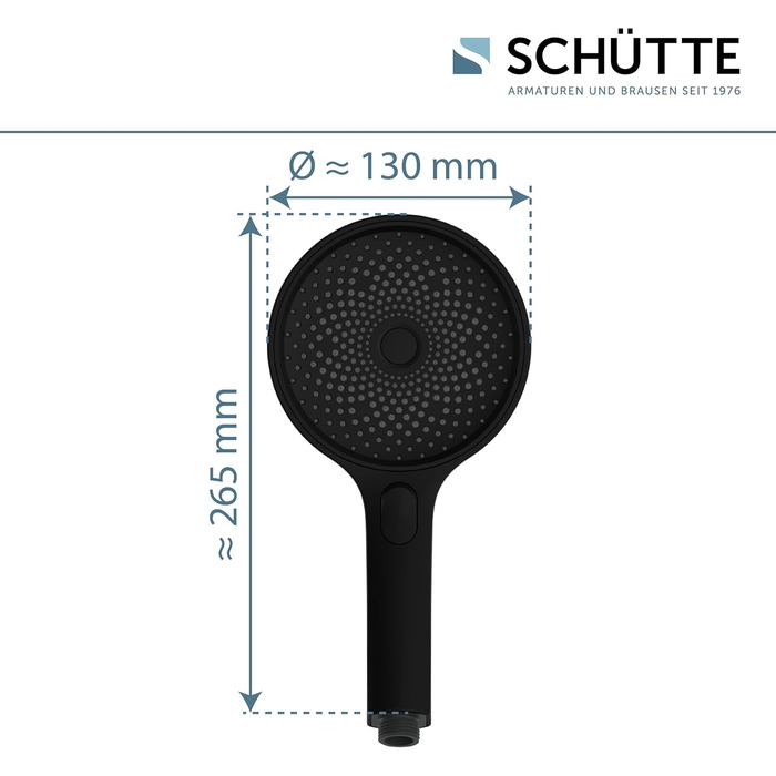 Душова лійка SCHÜTTE SAMOA RAIN, 3 режими, 300 форсунок, антикальк, м'який струмінь, біла/чорна