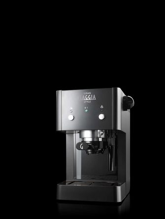 Кавоварка Gaggia RI8423/11 GranGaggia Style, еспресо-машина, 15 бар, для меленої кави та чалд, чорна