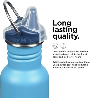 Пляшка для води Klean Kanteen Classic Narrow 355 мл, Гавайський океан, нержавіюча сталь