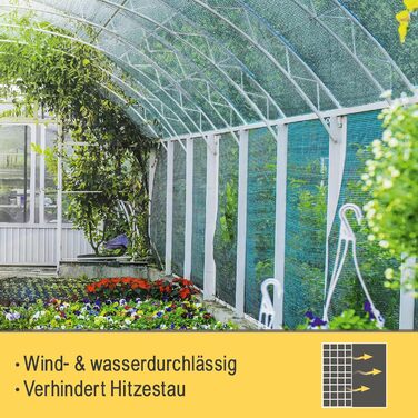 Сонцезахисна сітка Sol Royal 25x1,5 м, 165 г/м², щільна, з UV-захистом, зеленого кольору, HDPE, для саду, паркану, теплиці, з кабельними стяжками