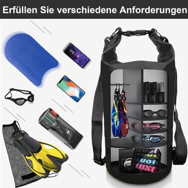Водонепроникний герметичний мішок Dry Bag 5/10/20/30 л для каякінгу, човна, риболовлі, рафтингу, плавання, сноубордингу, з регульованим ременем