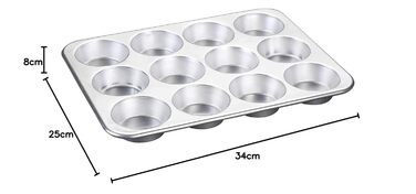 Форма для мафінів Nordic Ware з високою кришкою, 12 відділень, натуральний колір