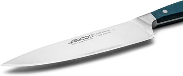 Кухонний ніж Arcos Brooklyn, 210 мм, лезо з нітрумної кованої нержавіючої сталі, руків'я мікарта синє, шовковисте лезо