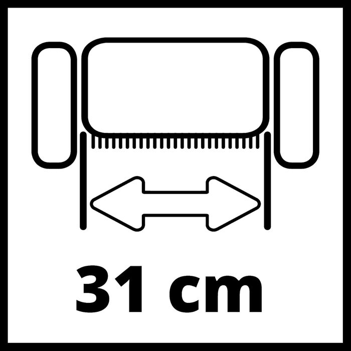 Електричний аератор-вертикутер Einhell GC-SA 1231/1, 230 В, для газону до 300 м², 1.2 кВт, 28 л травозбірник, 3 рівні глибини, складана ручка