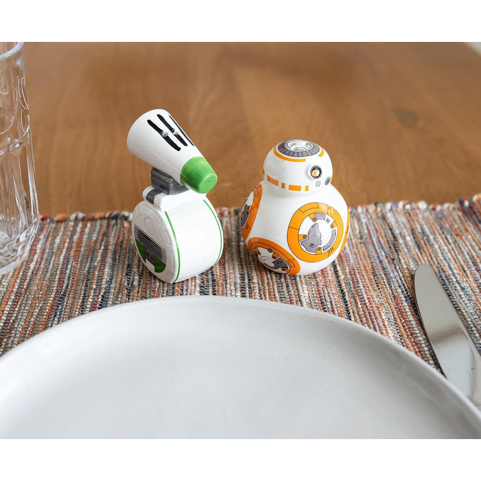 Керамічні сільничка і перечниця Star Wars BB-8 та D-O, набір 2 шт.