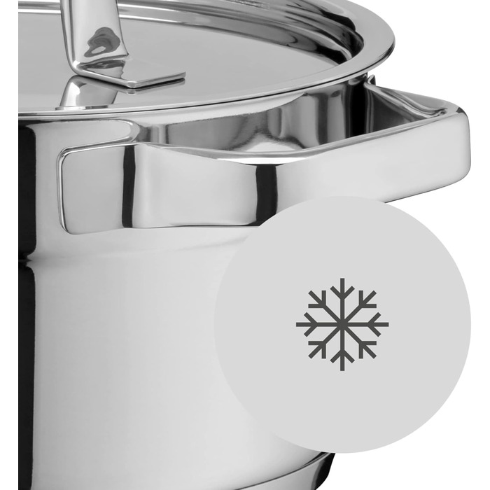 Миска для водяної бані WMF Compact Cuisine 16,5 см, сталева, полірування, для збивання, підходить для посудомийної машини, штабельована