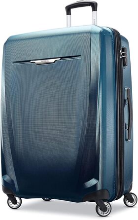 Жорстка валіза Samsonite Winfield 3 DLX з обертовими колесами, ручна поклажа, синя, універсальний розмір