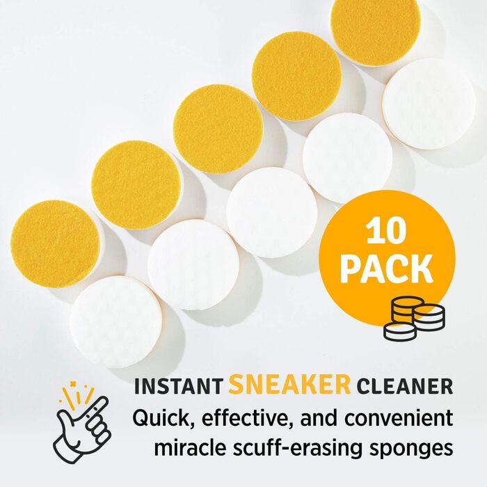 SneakERASERS набір для чищення підошви та кросівок, преміум губки для взуття, двосторонній ефективний очищувач для білих кросівок та тенісних туфель, легке та делікатне чищення, 10 шт.