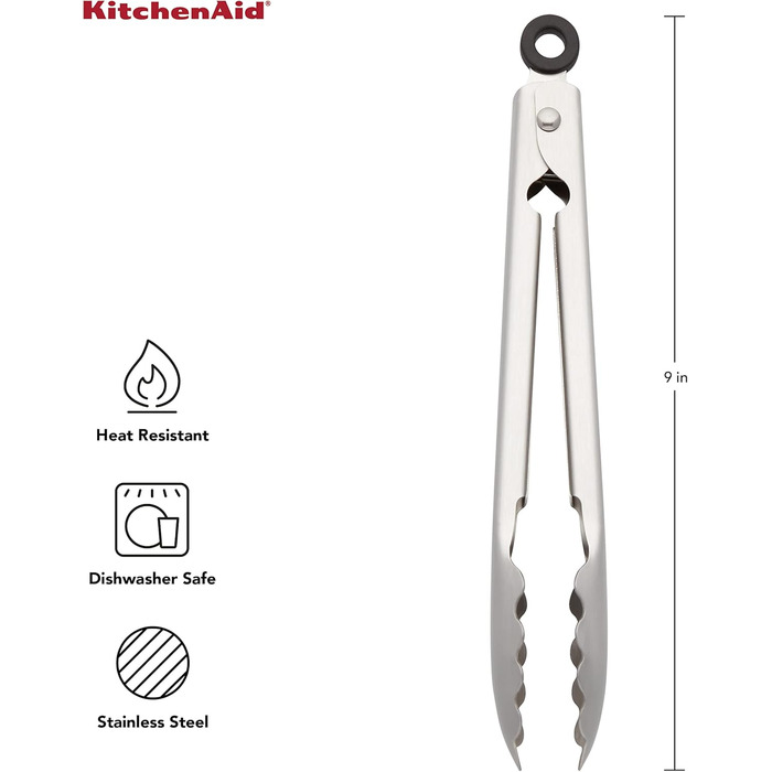 Кухонні щипці KitchenAid, силікон та нержавіюча сталь, 30,5 см