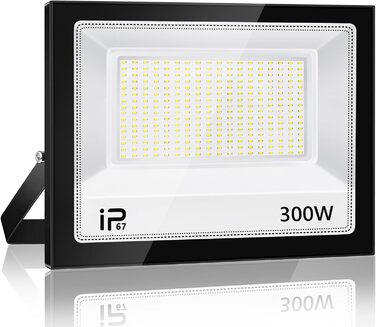 Світлодіодний прожектор YZYFACAI 300 Вт, 30000 Лм, 7000K, IP67, для вулиці, двору, гаража, саду
