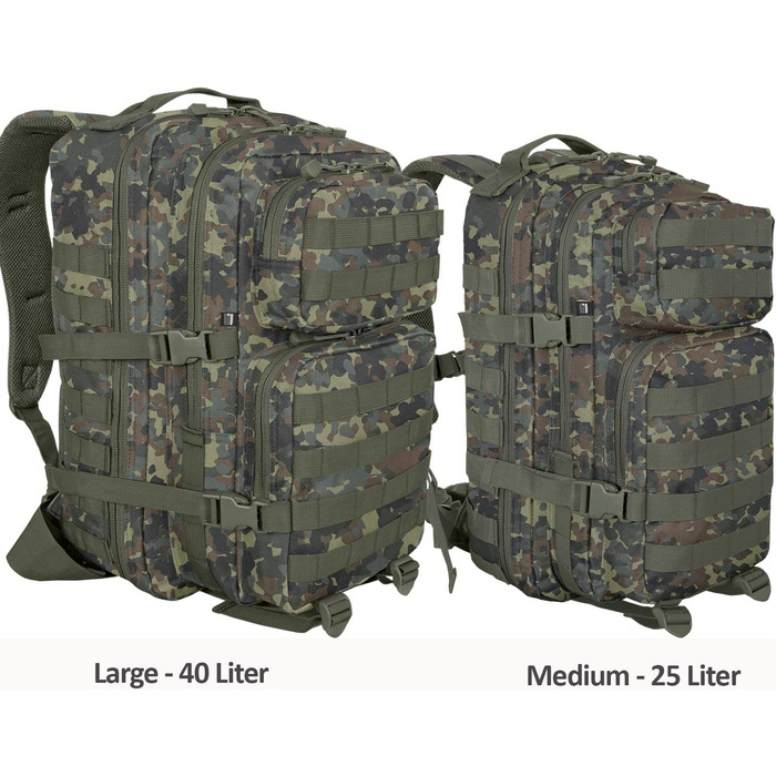 Тактичний рюкзак US Cooper Assault 25 л, Flecktarn, військовий