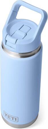 Термобутилка YETI Rambler C з трубочкою, вакуумна нержавіюча сталь, 769 мл, синя