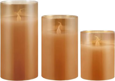 Свічки LED Pauleen Classy Golden, набір 3 шт., з батарейкою та таймером 6 годин, золотисті, імітація воскової свічки