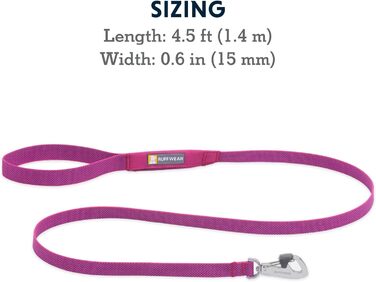 Повідок для собак RUFFWEAR Hi & Light, міцний, з кишенею, Crux-Clip, компактний, рожевий Alpenglow