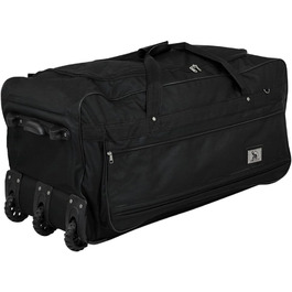 Велика дорожня сумка-тележка TW24 XXXL 182 л, 3 колеса, чорна