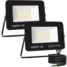 Lepro LED прожектори 50 Вт для вулиці, 2 шт, 4250 Лм, IP65, холодне біле світло 5000K, водонепроникні ліхтарі для саду, подвір'я, гаража, готелю, спортмайданчика