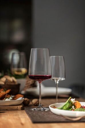 Набір склянок Zwiesel Glas Vivid Senses, 8 предметів: келихи для вина 535 мл та універсальні склянки 500 мл, лімітована серія у подарунковій коробці, для вина і води, можна мити в посудомийній машині