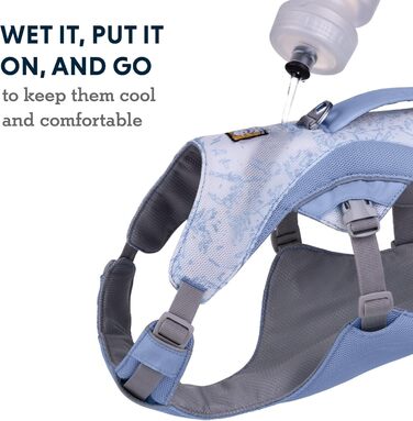 Охолоджувальна шлейка для собак RUFFWEAR Swamp Cooler, легка регульована амуніція для бігу та прогулянок, з ручкою, для великих порід (81-107 см), фіолетова