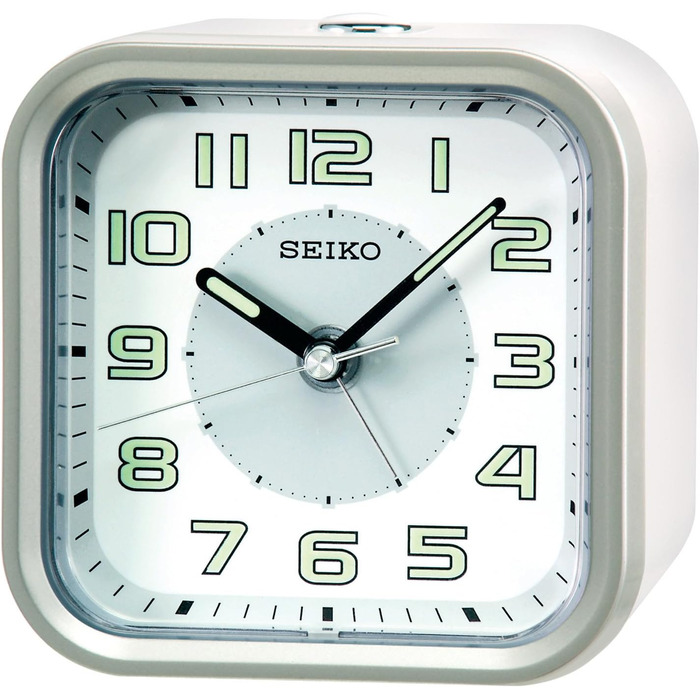 Будильник Seiko з пластику, безшумний хід, швейцарська якість
