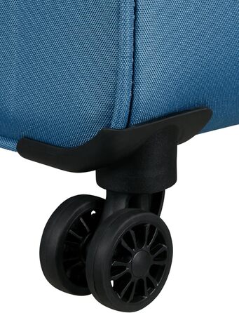 Валіза American Tourister Pulsonic Spinner L, розсувна, 81 см, 113/122 л, синя (Coronet Blue), валіза S (55 см, 43.5 л)