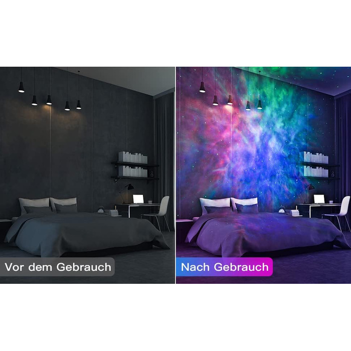 LED проектор зоряного неба Blubbel з Wi-Fi, 3D Галактика, нічник з керуванням через додаток і голос, сумісний з Alexa/Google, для дітей та спальні